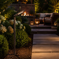 Outdoor Landscape Lighting LED 12V Low Voltage PLB16 Adjustable Lamp Ready Brass Round L-Shaped 12V Low Voltage Pathway Light G4 Socket