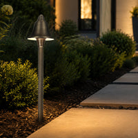 Outdoor Landscape Lighting LED 12V Low Voltage PLB17 Cast Brass LED Bell Shaped Lamp Ready 12V Low Voltage Pathway Outdoor Landscape Lighting Fixture G4 Socket