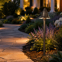 Outdoor Landscape Lighting LED 12V Low Voltage PLB17 Cast Brass LED Bell Shaped Lamp Ready 12V Low Voltage Pathway Outdoor Landscape Lighting Fixture G4 Socket
