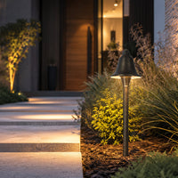 Outdoor Landscape Lighting LED 12V Low Voltage PLB17 Cast Brass LED Bell Shaped Lamp Ready 12V Low Voltage Pathway Outdoor Landscape Lighting Fixture G4 Socket