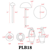 Outdoor Landscape Lighting LED 12V Low Voltage PLB18 Brass LED Mini Globe Lamp Ready 12V Low Voltage Pathway Outdoor Landscape Lighting Fixture G4 Socket