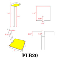 Outdoor Landscape Lighting LED 12V Low Voltage PLB20 Cast Brass Square Top LED 12V Low Voltage Pathway Outdoor Lighting Landscape Fixture G4 Socket