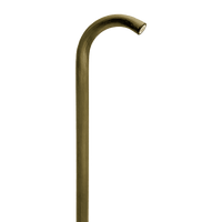 Outdoor Landscape Lighting LED 12V Low Voltage PLB21 4x/8x/12x Package Cast Brass 3W 3000K Warm White Integrated LED Cane Style Curved 12V Low Voltage Pathway Light