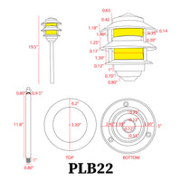 Outdoor Landscape Lighting LED 12V Low Voltage PLB22 4x/8x/12x Package Cast Brass Pagoda LED 12V Low Voltage Pathway Outdoor Lighting Landscape Fixture with G4 3W 3000K Bulb