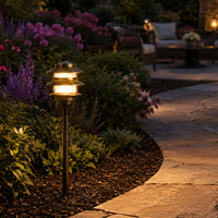 Outdoor Landscape Lighting LED 12V Low Voltage PLB22 Cast Brass Pagoda LED 12V Low Voltage Pathway Outdoor Lighting Landscape Fixture G4 Socket