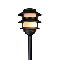 Outdoor Landscape Lighting LED 12V Low Voltage PLB22 Cast Brass Pagoda LED 12V Low Voltage Pathway Outdoor Lighting Landscape Fixture G4 Socket