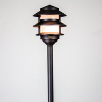 Outdoor Landscape Lighting LED 12V Low Voltage PLB22 4x/8x/12x Package Cast Brass Pagoda LED 12V Low Voltage Pathway Outdoor Lighting Landscape Fixture with G4 3W 3000K Bulb