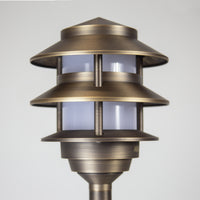Outdoor Landscape Lighting LED 12V Low Voltage PLB22 4x/8x/12x Package Cast Brass Pagoda LED 12V Low Voltage Pathway Outdoor Lighting Landscape Fixture with G4 3W 3000K Bulb