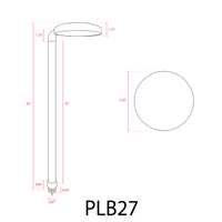 Outdoor Landscape Lighting LED 12V Low Voltage PLB27 4W 3000K Integrated LED Outdoor Garden Pathway Light | 12V Low Voltage Brass Path Light