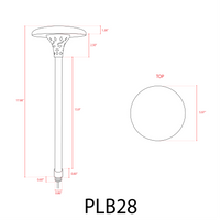Outdoor Landscape Lighting LED 12V Low Voltage PLB28 4W 3000K Integrated LED Mushroom Hat Outdoor Garden Pathway Light | 12V Low Voltage Brass Path Light