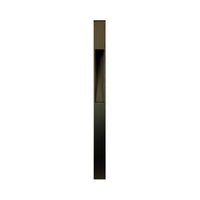Outdoor Landscape Lighting LED 12V Low Voltage PLB29 Outdoor Garden Square Bollard Pathway Light | 12V Low Voltage Brass Path Light G4 Socket