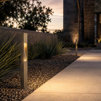 Outdoor Landscape Lighting LED 12V Low Voltage PLB29 Outdoor Garden Square Bollard Pathway Light | 12V Low Voltage Brass Path Light G4 Socket