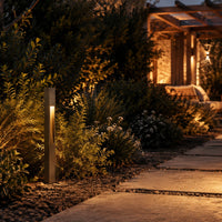Outdoor Landscape Lighting LED 12V Low Voltage PLB29 Outdoor Garden Square Bollard Pathway Light | 12V Low Voltage Brass Path Light G4 Socket