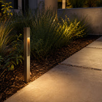 Outdoor Landscape Lighting LED 12V Low Voltage PLB29 Outdoor Garden Square Bollard Pathway Light | 12V Low Voltage Brass Path Light G4 Socket
