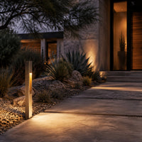 Outdoor Landscape Lighting LED 12V Low Voltage PLB29 Outdoor Garden Square Bollard Pathway Light | 12V Low Voltage Brass Path Light G4 Socket
