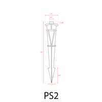 Outdoor Landscape Lighting LED 12V Low Voltage PS2 Heavy Duty ABS Plastic Spike for Landscape Lighting Fixtures