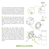Outdoor Landscape Lighting LED 12V Low Voltage SCSH02 120V Line Voltage LED Aluminum Cylinder Up Down Light 2 Directional Sconce Lighting Medium Base Sockets