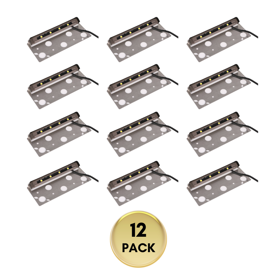 Outdoor Landscape Lighting LED 12V Low Voltage RHL8501R x12 Package Low Voltage Bronze 2700K Hardscape Paver Light Retaining Wall LED Step Lighting [FINAL SALE]