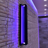 Outdoor Landscape Lighting LED 12V Low Voltage SCA02-24 Integrated LED 24W RGBCW Bluetooth 24″x4.9″x3.5″ 12V Low Voltage Aluminum Wall Sconce Lighting IP65 Waterproof
