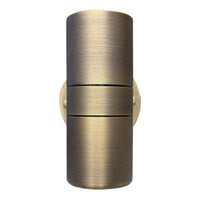 Outdoor Landscape Lighting LED 12V Low Voltage SCB05 4x/8x/12x Package LED Cylinder Up Down Light 2 Directional Brass Sconce Lighting with 12V Low Voltage 5W 3000K Bulb