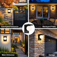 Outdoor Landscape Lighting LED 12V Low Voltage SCH23PC 12W 1100LM 3000K Dusk-to-Dawn Frosted Glass Globe Wall Sconce Light 120V