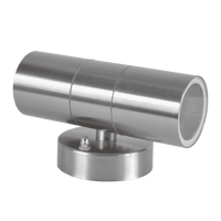 Outdoor Landscape Lighting LED 12V Low Voltage SCS06 4x/8x/12x Package LED Stainless Steel Cylinder Up Down Light 2 Directional Sconce Lighting with 12V Low Voltage 5W 3000K Bulb