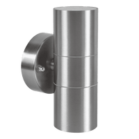 Outdoor Landscape Lighting LED 12V Low Voltage SCS06 4x/8x/12x Package LED Stainless Steel Cylinder Up Down Light 2 Directional Sconce Lighting with 12V Low Voltage 5W 3000K Bulb