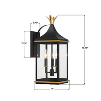 Outdoor Landscape Lighting LED 12V Low Voltage Simpson 3 Light Outdoor Sconce 8.25