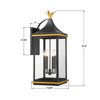 Outdoor Landscape Lighting LED 12V Low Voltage Simpson 4 Light Outdoor Sconce 12.25