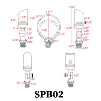Outdoor Landscape Lighting LED 12V Low Voltage SPB02 12V Low Voltage Small Directional Bullet Brass Spotlight Outdoor Landscape Lighting MR11 Socket