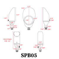 Outdoor Landscape Lighting LED 12V Low Voltage SPB05 LED Landscape 12V Low Voltage Brass Spotlight Adjustable Outdoor Lighting MR16 Socket