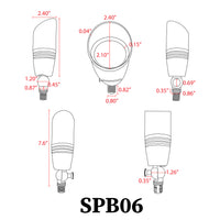 Outdoor Landscape Lighting LED 12V Low Voltage SPB06 Cast Brass 12V Low Voltage Landscape Spotlight | Outdoor LED Spotlight with MR16 Socket