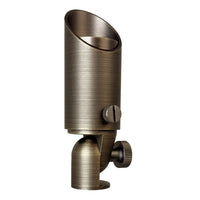 Outdoor Landscape Lighting LED 12V Low Voltage SPB08 5W 3000K Warm White Integrated Brass Spotlight 12V Low Voltage Small Directional Bullet Light Outdoor Landscape Natural Brass