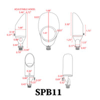 Outdoor Landscape Lighting LED 12V Low Voltage SPB11 12V Low Voltage Small Directional Bullet Light Outdoor Landscape Brass Spotlight