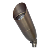 Outdoor Landscape Lighting LED 12V Low Voltage SPB13 3W-12W Adjustable Integrated LED 12V Low Voltage Outdoor Landscape Lighting Bullet Style Brass Spotlight Natural Brass