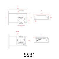 Outdoor Landscape Lighting LED 12V Low Voltage SSB1 Gutter Mount Stainless Steel Bracket for Landscape Lighting Fixture