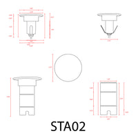 Outdoor Landscape Lighting LED 12V Low Voltage STA02 12V Low Voltage 3W 3000K Warm White Integrated LED Round Aluminum Brick Paver Light Outdoor Step Light