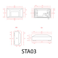 Outdoor Landscape Lighting LED 12V Low Voltage STA03 4x/8x/12x Package 2+2+2W 3CCT 3000K/4000K/5000K 12V Low Voltage Cast Aluminum Rectangular Surface Mount LED Stair Step or Deck Light