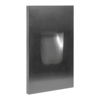 Outdoor Landscape Lighting LED 12V Low Voltage STA06 3.5W 12V Low Voltage Rectangular Waterproof Vertical 3000K Warm White Integrated LED Aluminum Stair Step Light Wall Lighting Fixture Silver