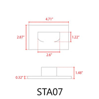 Outdoor Landscape Lighting LED 12V Low Voltage STA07 3.5W 3CCT 12V Low Voltage Rectangular Waterproof Horizontal Integrated LED Aluminum Stairs Step Light Fixture