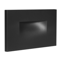 Outdoor Landscape Lighting LED 12V Low Voltage STA07 3.5W 3CCT 12V Low Voltage Rectangular Waterproof Horizontal Integrated LED Aluminum Stairs Step Light Fixture Black