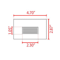 Outdoor Landscape Lighting LED 12V Low Voltage STA08 4x/8x/12x Package 3.5W 12V Low Voltage 3CCT Rectangular Waterproof Horizontal LED Aluminum Stair Step Light Fixture