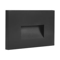 Outdoor Landscape Lighting LED 12V Low Voltage STA08 3.5W 3CCT 12V Low Voltage Rectangular Waterproof Horizontal Integrated LED Aluminum Stair Step Light Fixture Black