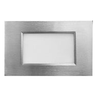 STA10 3.5W 3CCT 12V Low Voltage Rectangular Waterproof Horizontal Integrated LED Aluminum Stair Step Light Fixture - Silver