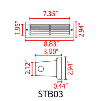 Outdoor Landscape Lighting LED 12V Low Voltage STB03 Brass 12V Low Voltage Louver Horizontal LED 9
