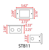 Outdoor Landscape Lighting LED 12V Low Voltage STB11 1.5W 3000K Warm White Integrated LED 5.5