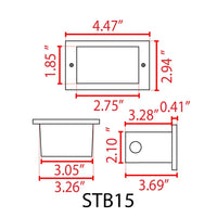 Outdoor Landscape Lighting LED 12V Low Voltage STB15 Horizontal Waterproof LED Brass 12V Low Voltage 4.5