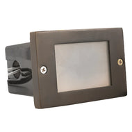 STB15 Horizontal Waterproof LED Brass 12V Low Voltage 4.5" Brick Lights Outdoor Edge Step Light - None