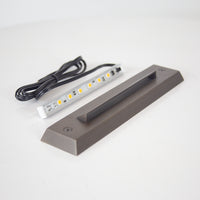 Outdoor Landscape Lighting LED 12V Low Voltage STB16 2W LED Cast Brass Surface Mounted Slim Horizontal Outdoor & Indoor Brass 7.37