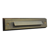 Outdoor Landscape Lighting LED 12V Low Voltage STB16 2W LED Cast Brass Surface Mounted Slim Horizontal Outdoor & Indoor Brass 7.37